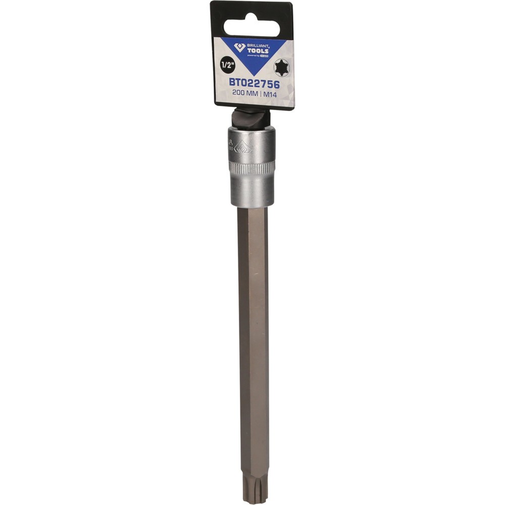Produktabbildung Nr. 5: BRILLIANT TOOLS 1/2" RIBE-Bit-Stecknuss, 200 mm lang, M14