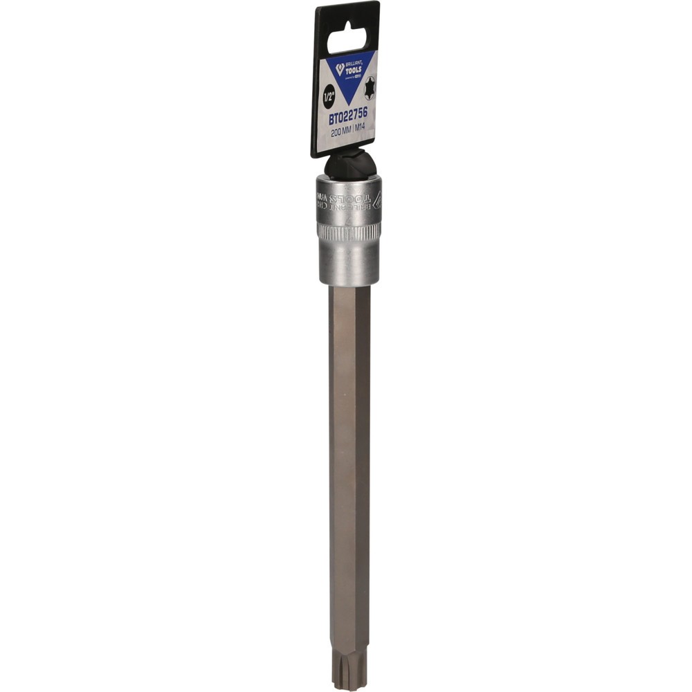 Produktabbildung Nr. 8: BRILLIANT TOOLS 1/2" RIBE-Bit-Stecknuss, 200 mm lang, M14