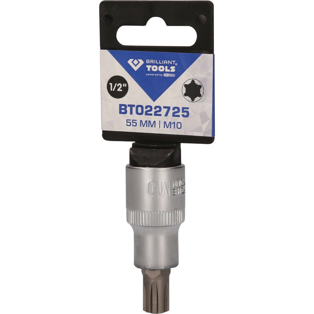 Produktabbildung Nr. 5: BRILLIANT TOOLS 1/2" RIBE-Bit-Stecknuss, 55 mm lang, M10