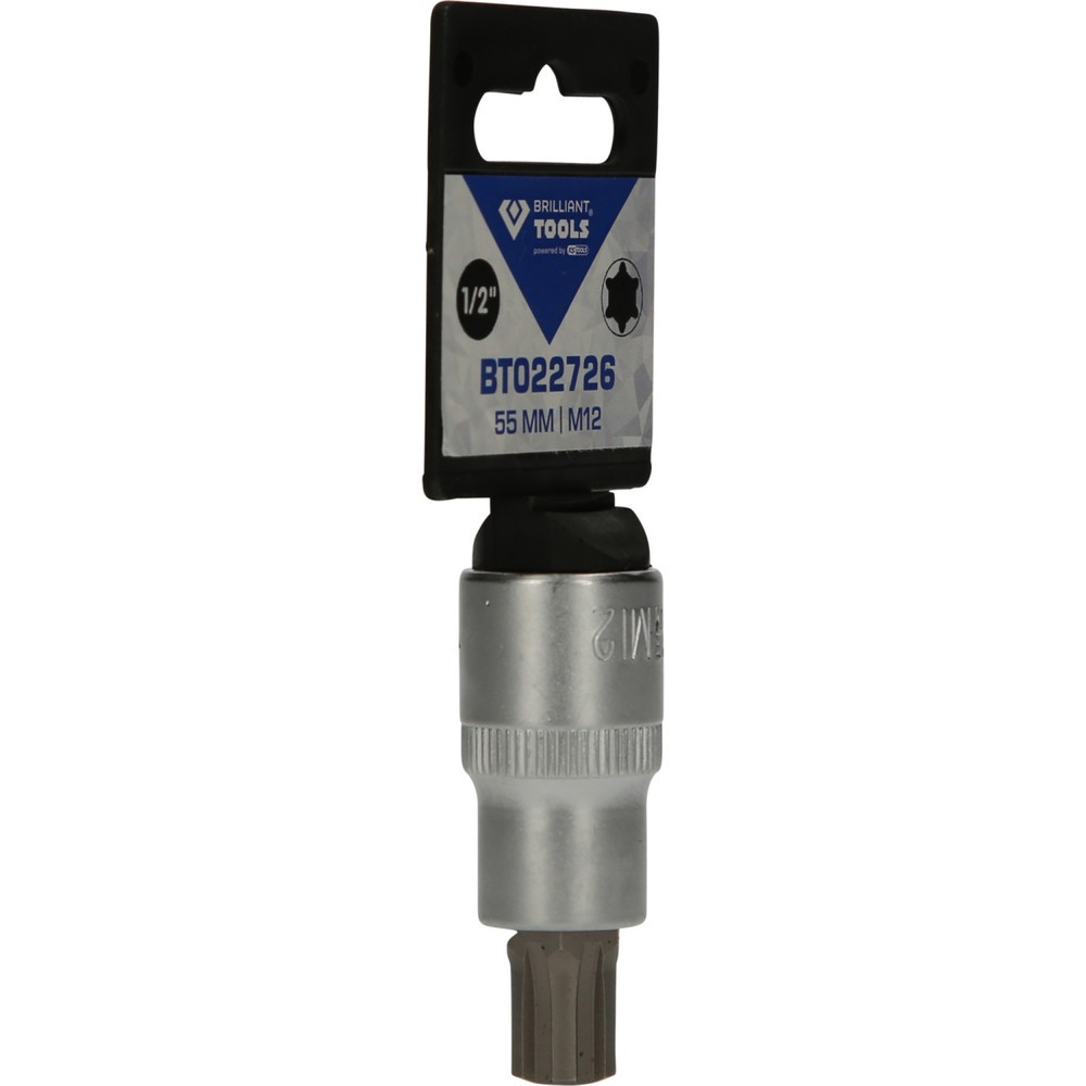 Produktabbildung Nr. 8: BRILLIANT TOOLS 1/2" RIBE-Bit-Stecknuss, 55 mm lang, M12