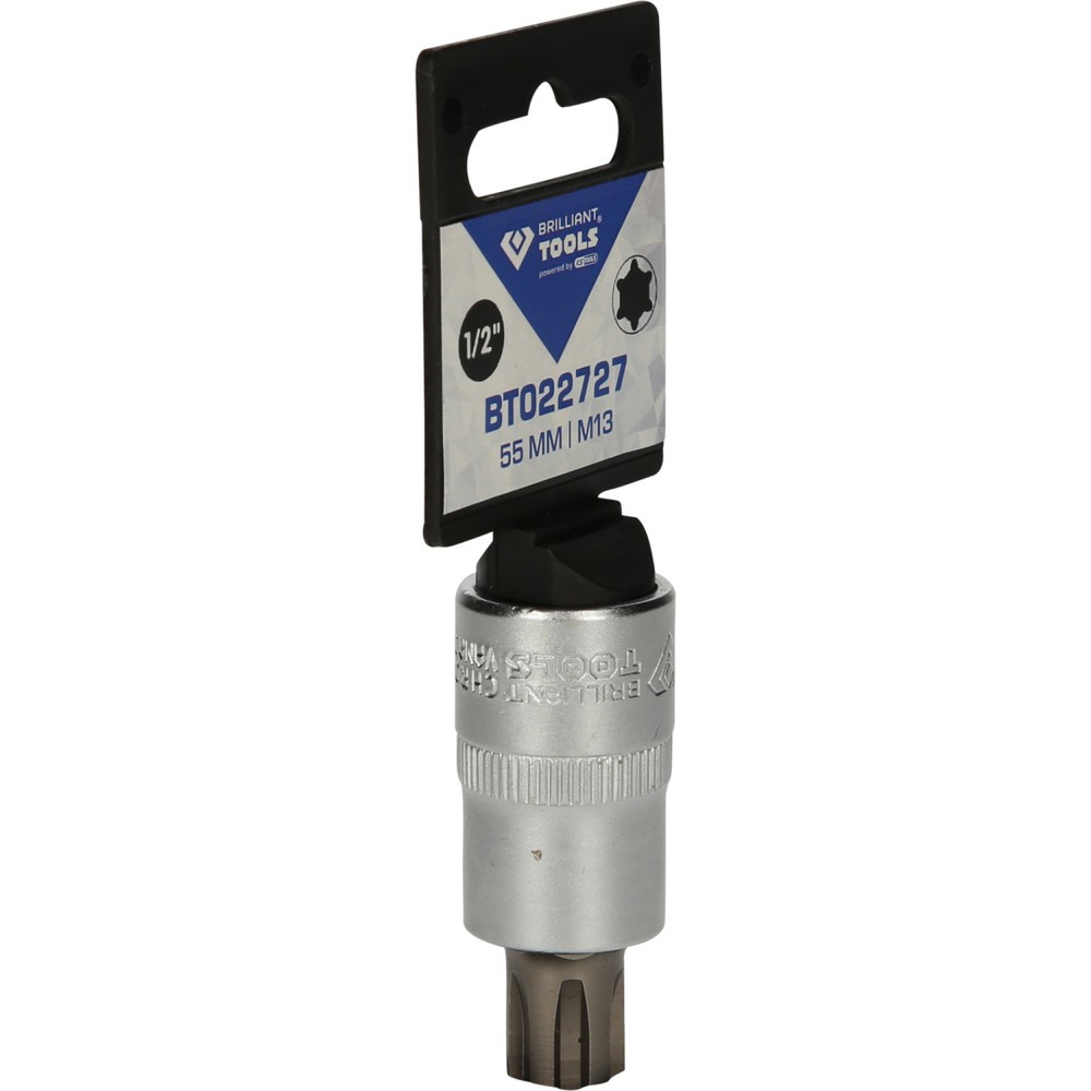 Produktabbildung Nr. 8: BRILLIANT TOOLS 1/2" RIBE-Bit-Stecknuss, 55 mm lang, M13