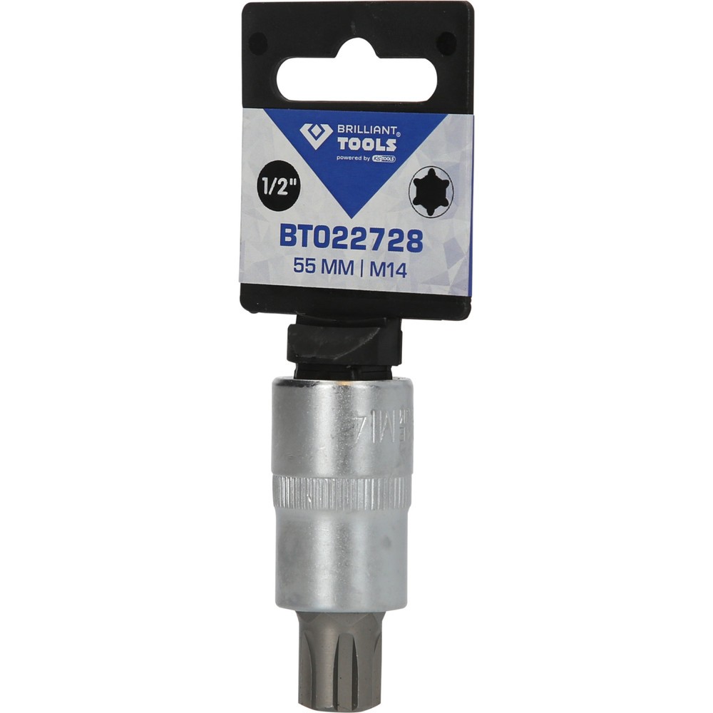 Produktabbildung Nr. 5: BRILLIANT TOOLS 1/2" RIBE-Bit-Stecknuss, 55 mm lang, M14