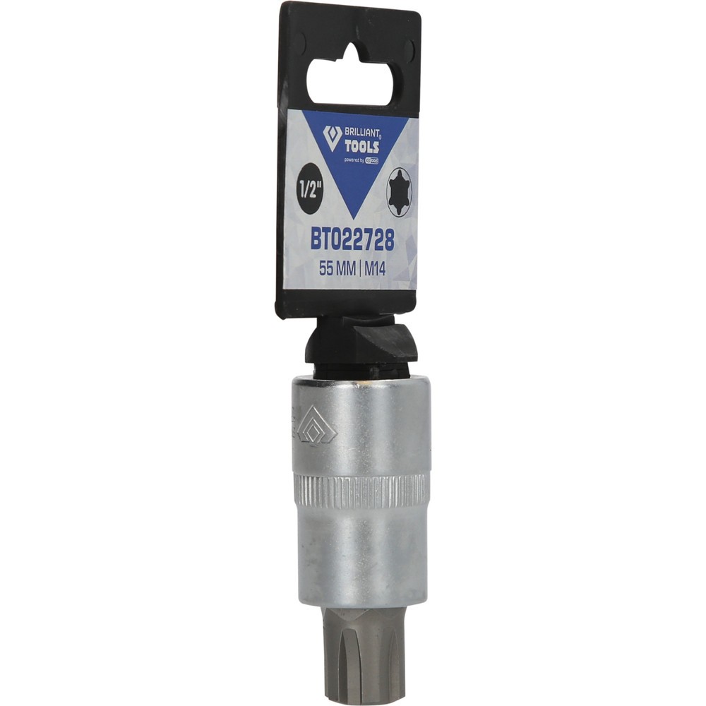 Produktabbildung Nr. 8: BRILLIANT TOOLS 1/2" RIBE-Bit-Stecknuss, 55 mm lang, M14