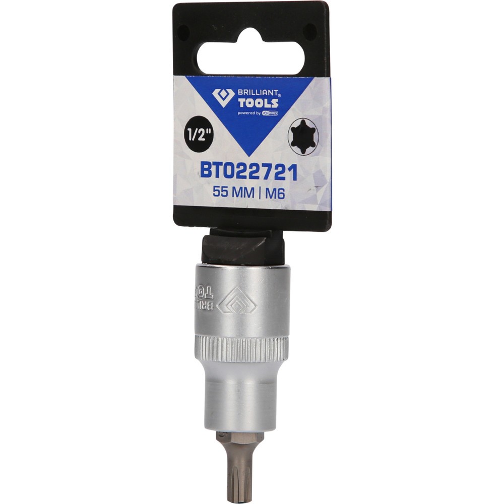 Produktabbildung Nr. 5: BRILLIANT TOOLS 1/2" RIBE-Bit-Stecknuss, 55 mm lang, M6