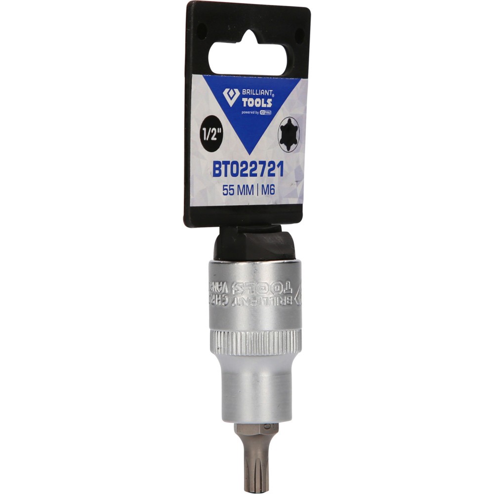 Produktabbildung Nr. 8: BRILLIANT TOOLS 1/2" RIBE-Bit-Stecknuss, 55 mm lang, M6