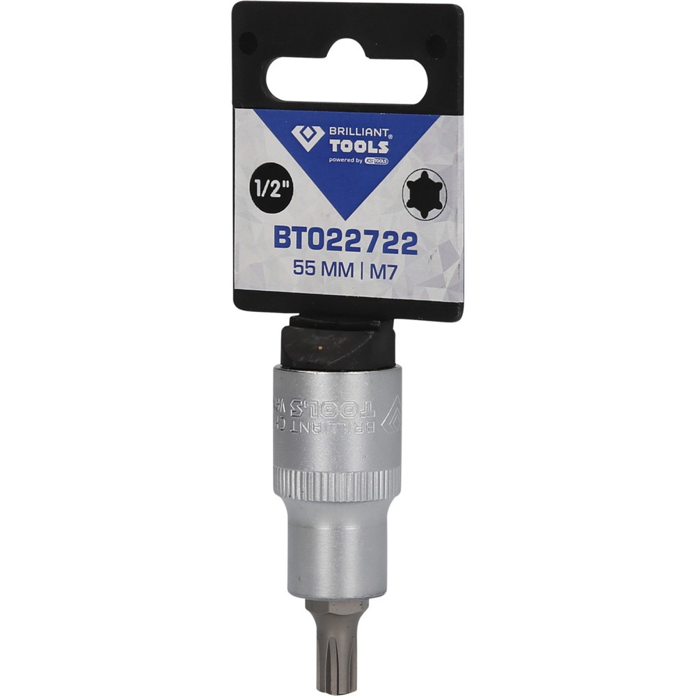 Produktabbildung Nr. 5: BRILLIANT TOOLS 1/2" RIBE-Bit-Stecknuss, 55 mm lang, M7