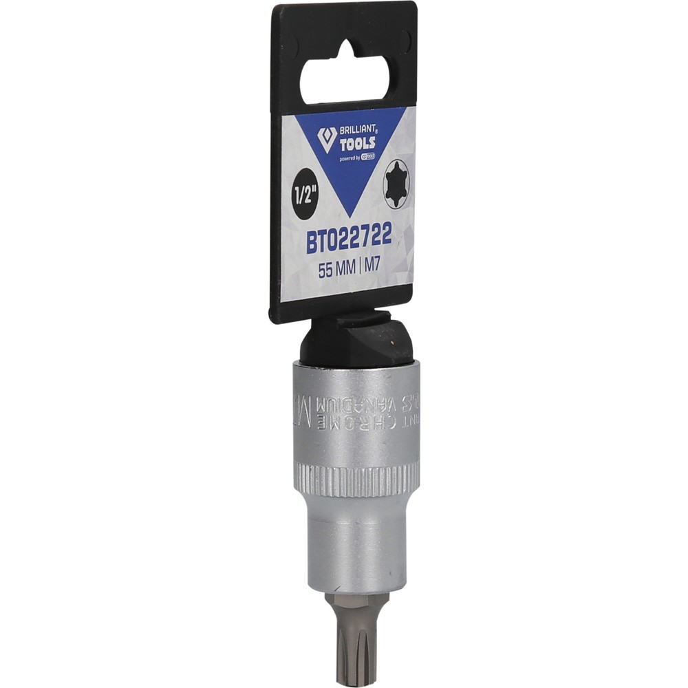 Produktabbildung Nr. 8: BRILLIANT TOOLS 1/2" RIBE-Bit-Stecknuss, 55 mm lang, M7