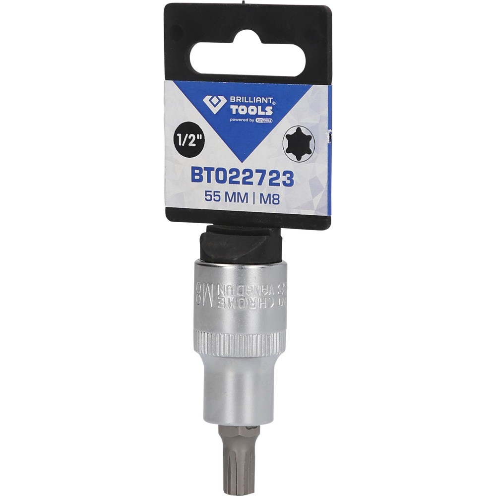Produktabbildung Nr. 5: BRILLIANT TOOLS 1/2" RIBE-Bit-Stecknuss, 55 mm lang, M8
