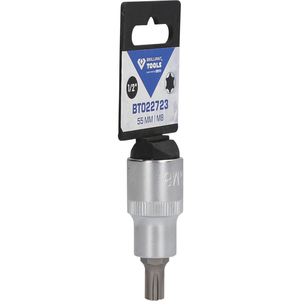Produktabbildung Nr. 8: BRILLIANT TOOLS 1/2" RIBE-Bit-Stecknuss, 55 mm lang, M8