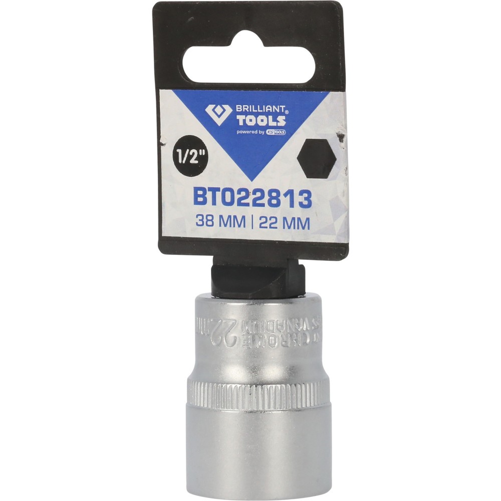 Produktabbildung Nr. 5: BRILLIANT TOOLS 1/2" Sechskant-Stecknuss, 22 mm