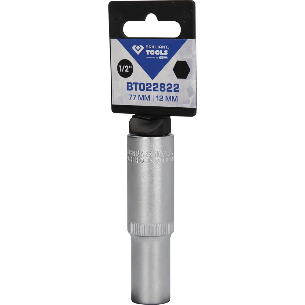 Produktabbildung Nr. 6: BRILLIANT TOOLS 1/2" Sechskant-Stecknuss, lange Ausführung, 12 mm