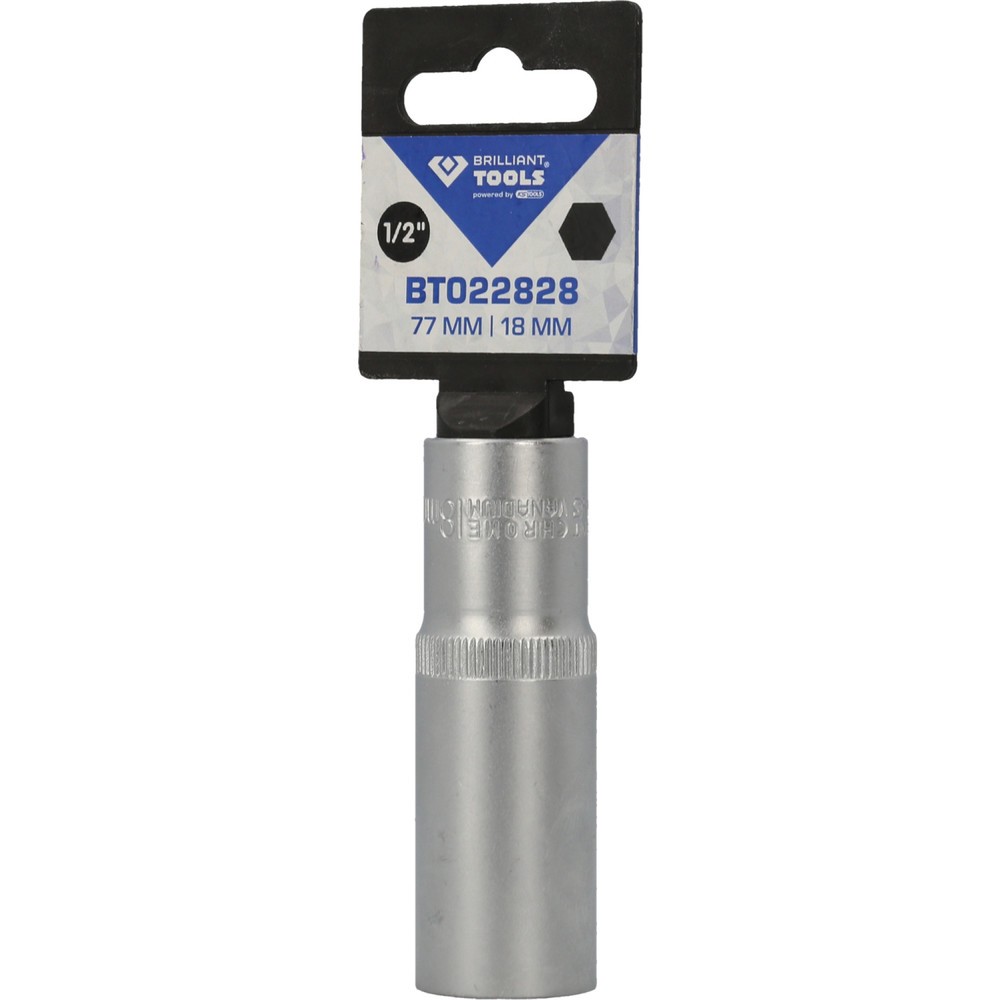 Produktabbildung Nr. 6: BRILLIANT TOOLS 1/2" Sechskant-Stecknuss, lange Ausführung, 18 mm