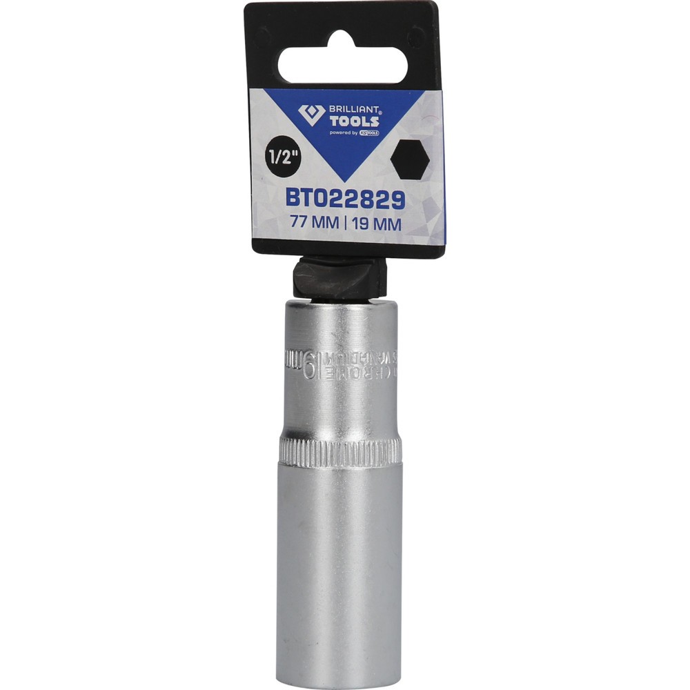 Produktabbildung Nr. 5: BRILLIANT TOOLS 1/2" Sechskant-Stecknuss, lange Ausführung, 19 mm
