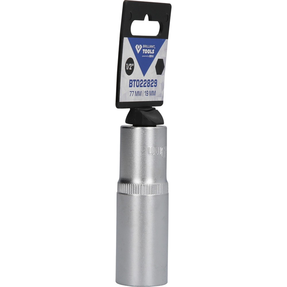 Produktabbildung Nr. 8: BRILLIANT TOOLS 1/2" Sechskant-Stecknuss, lange Ausführung, 19 mm