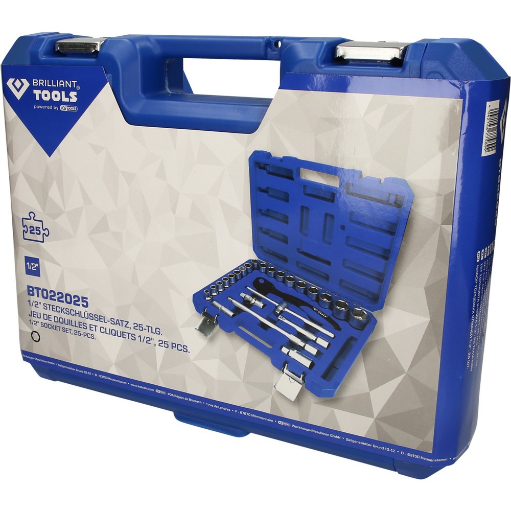 Produktabbildung Nr. 6: BRILLIANT TOOLS 1/2" Steckschlüssel-Satz, 25-tlg