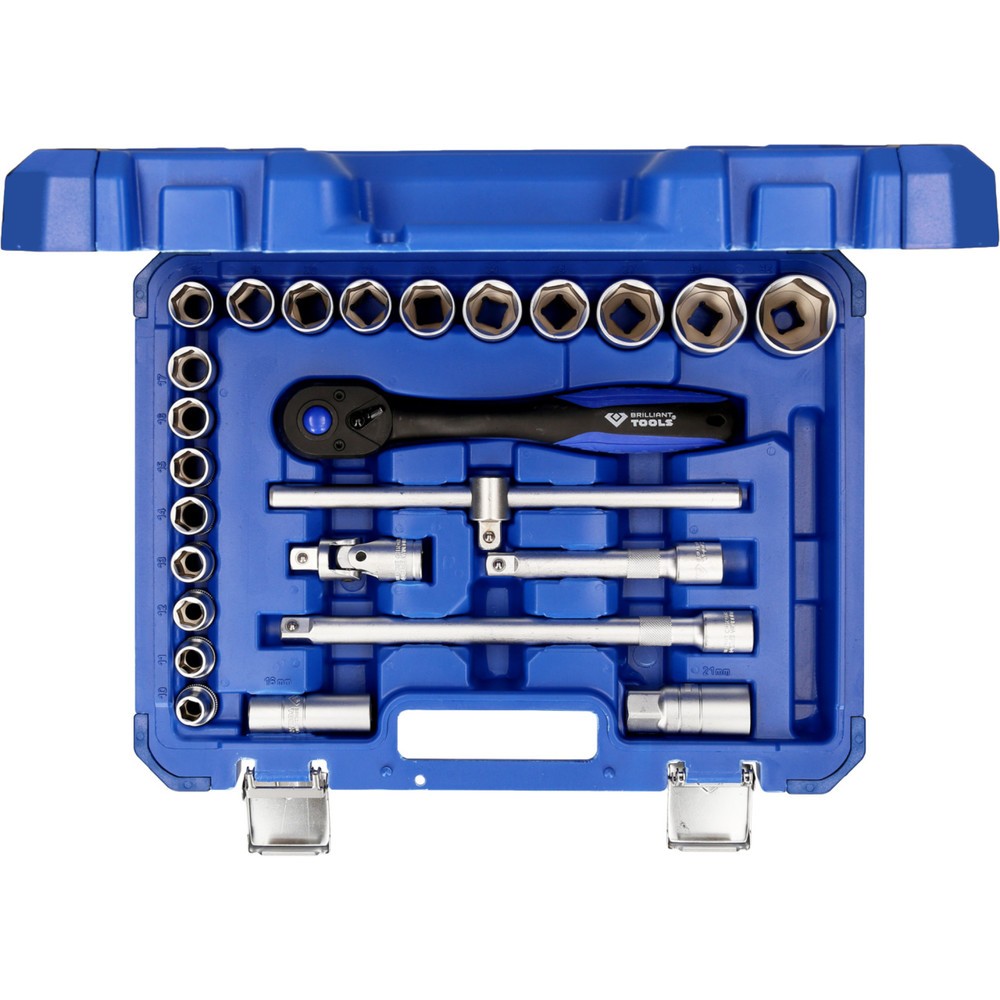 Produktabbildung Nr. 8: BRILLIANT TOOLS 1/2" Steckschlüssel-Satz, 25-tlg