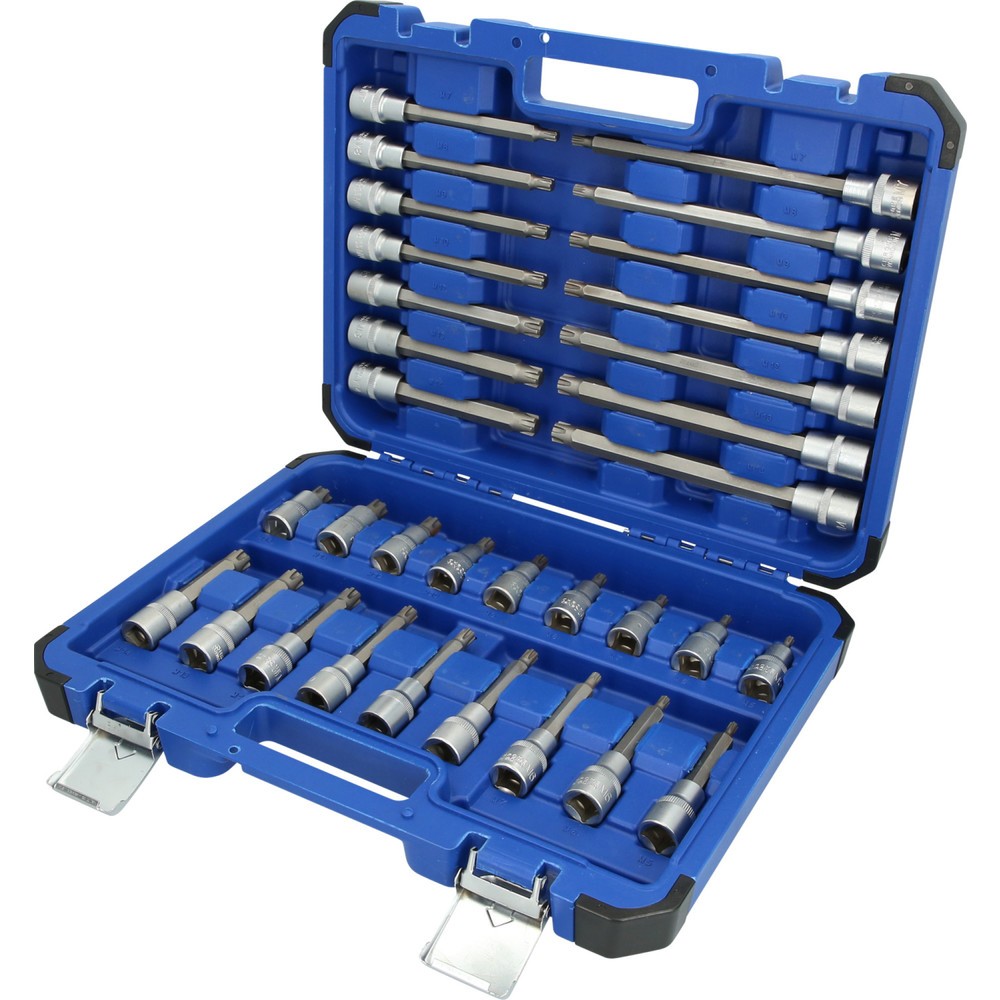Produktabbildung: BRILLIANT TOOLS 1/2" Steckschlüssel-Satz, 32-tlg, RIBE Profil