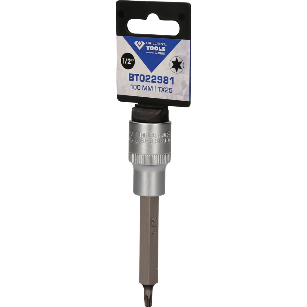 Produktabbildung Nr. 5: BRILLIANT TOOLS 1/2" Torx-Bit-Stecknuss, 100 mm lang, T25
