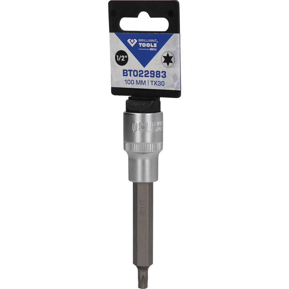 Produktabbildung Nr. 5: BRILLIANT TOOLS 1/2" Torx-Bit-Stecknuss, 100 mm lang, T30
