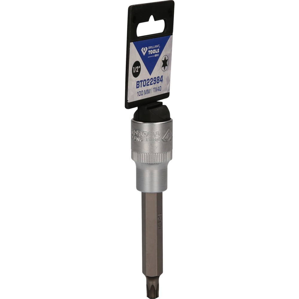 Produktabbildung Nr. 8: BRILLIANT TOOLS 1/2" Torx-Bit-Stecknuss, 100 mm lang, T40