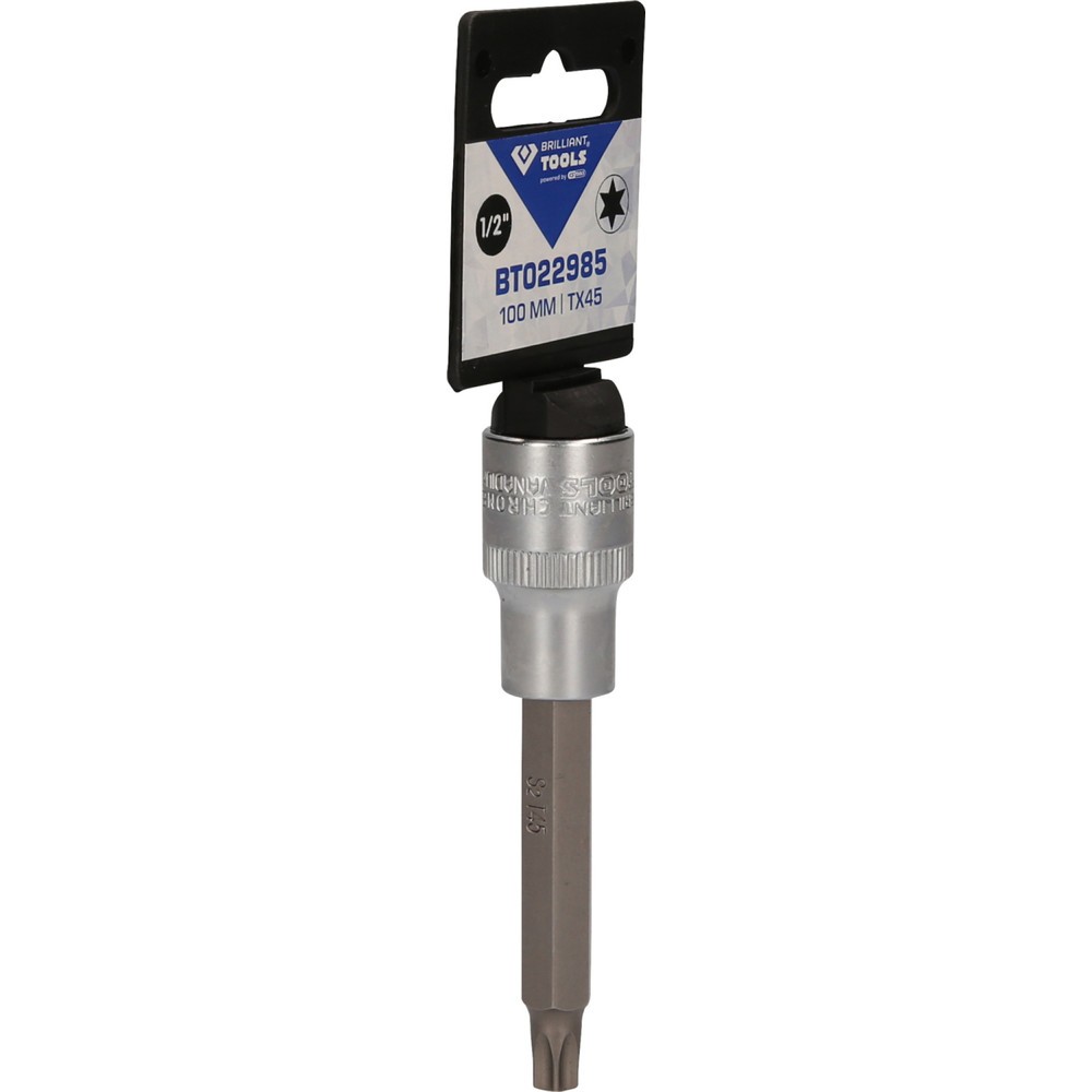 Produktabbildung Nr. 8: BRILLIANT TOOLS 1/2" Torx-Bit-Stecknuss, 100 mm lang, T45