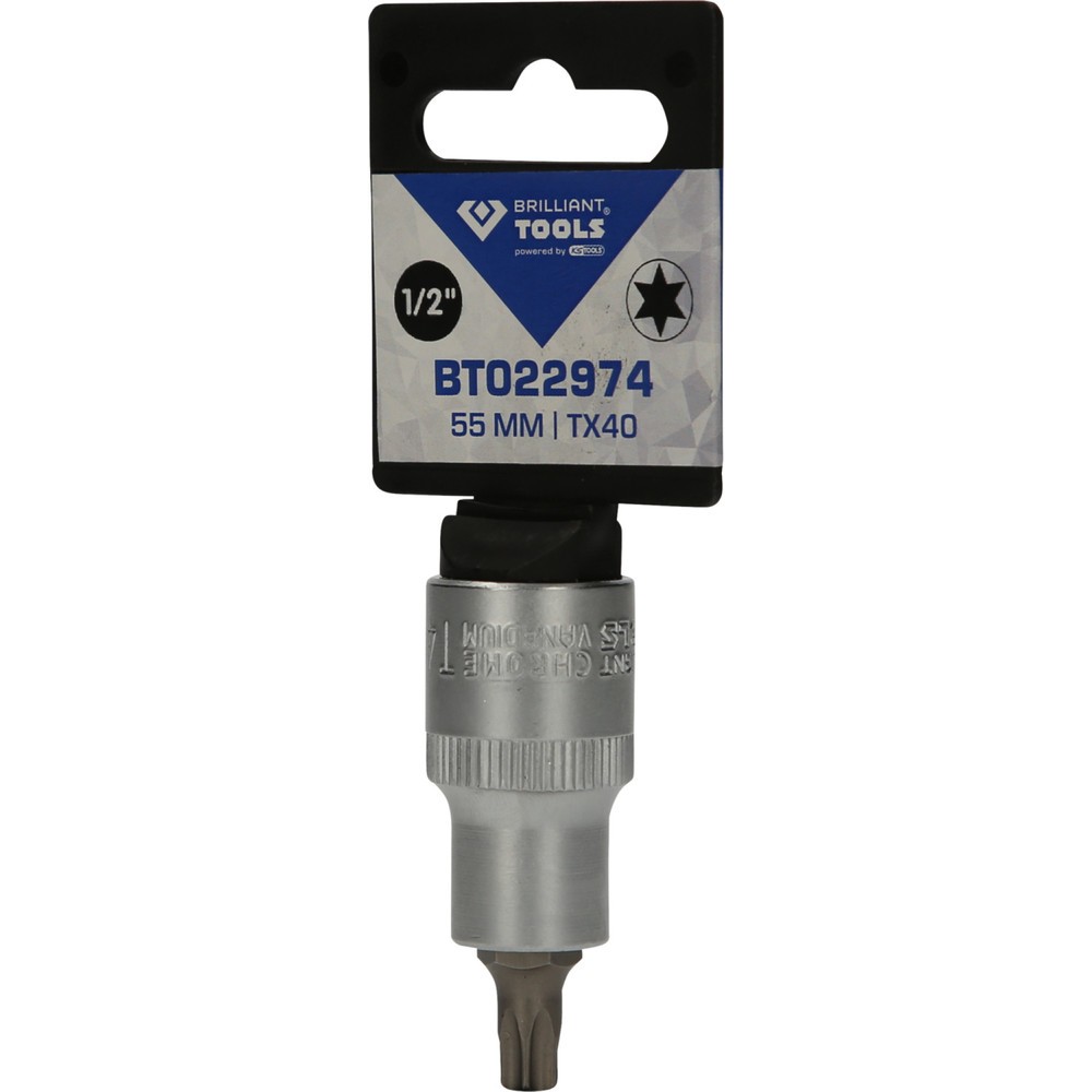 Produktabbildung Nr. 5: BRILLIANT TOOLS 1/2" Torx-Bit-Stecknuss, 55 mm lang, T40