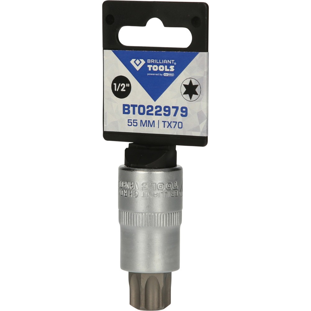 Produktabbildung Nr. 5: BRILLIANT TOOLS 1/2" Torx-Bit-Stecknuss, 55 mm lang, T70