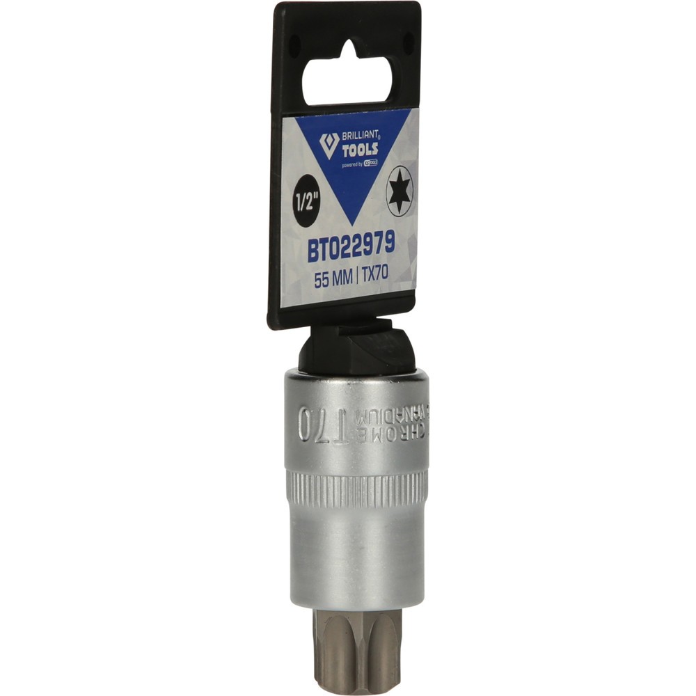 Produktabbildung Nr. 8: BRILLIANT TOOLS 1/2" Torx-Bit-Stecknuss, 55 mm lang, T70