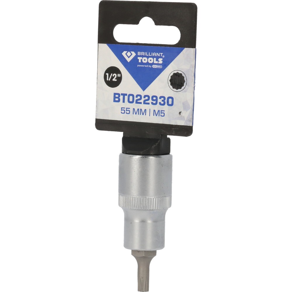 Produktabbildung Nr. 5: BRILLIANT TOOLS 1/2" Vielzahn-Bit-Stecknuss, 55 mm lang, M5