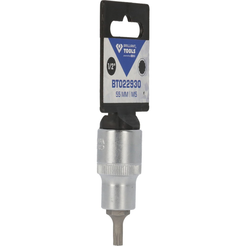 Produktabbildung Nr. 8: BRILLIANT TOOLS 1/2" Vielzahn-Bit-Stecknuss, 55 mm lang, M5