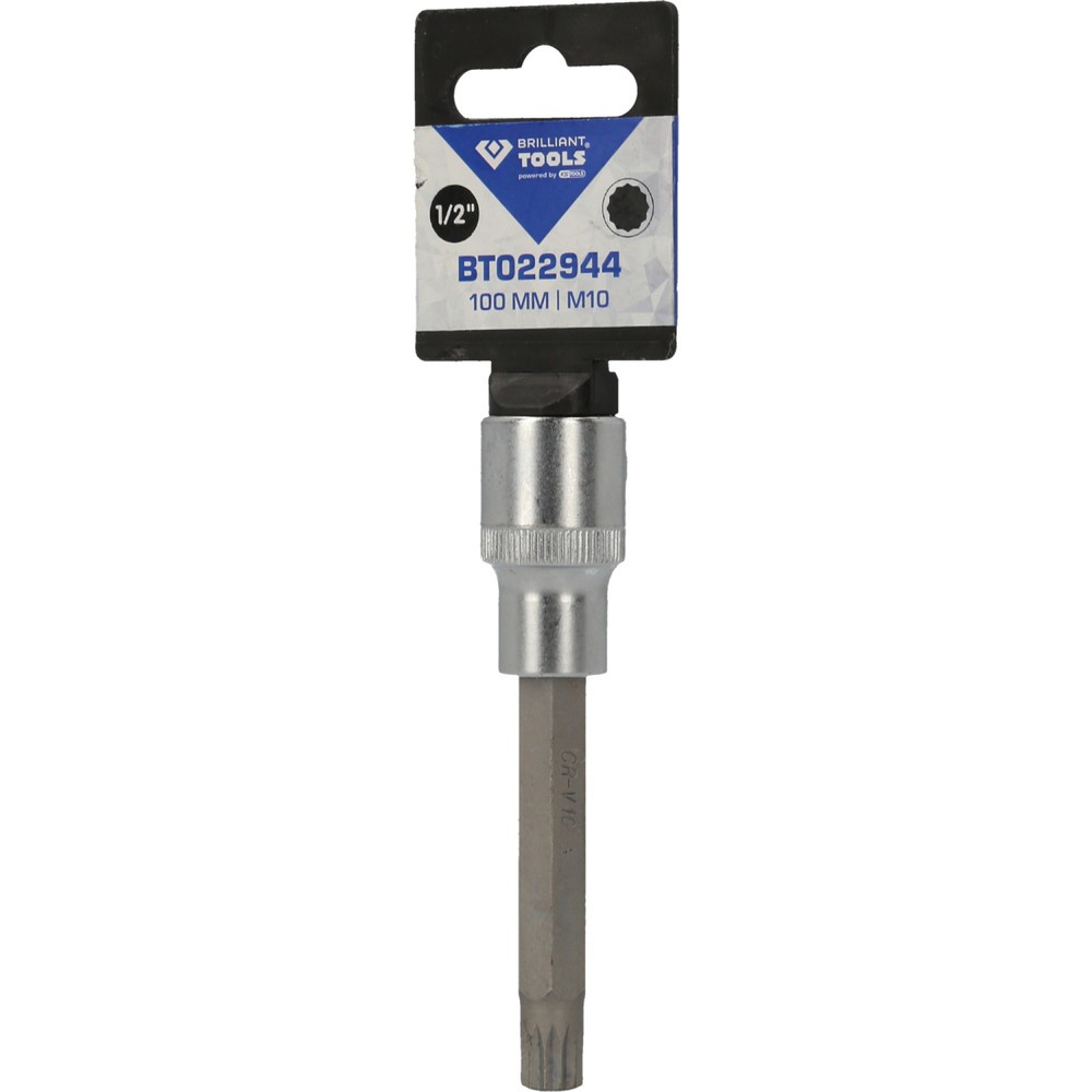 Produktabbildung Nr. 6: BRILLIANT TOOLS 1/2" Vielzahn-Bit-Stecknuss, 100 mm lang, M10