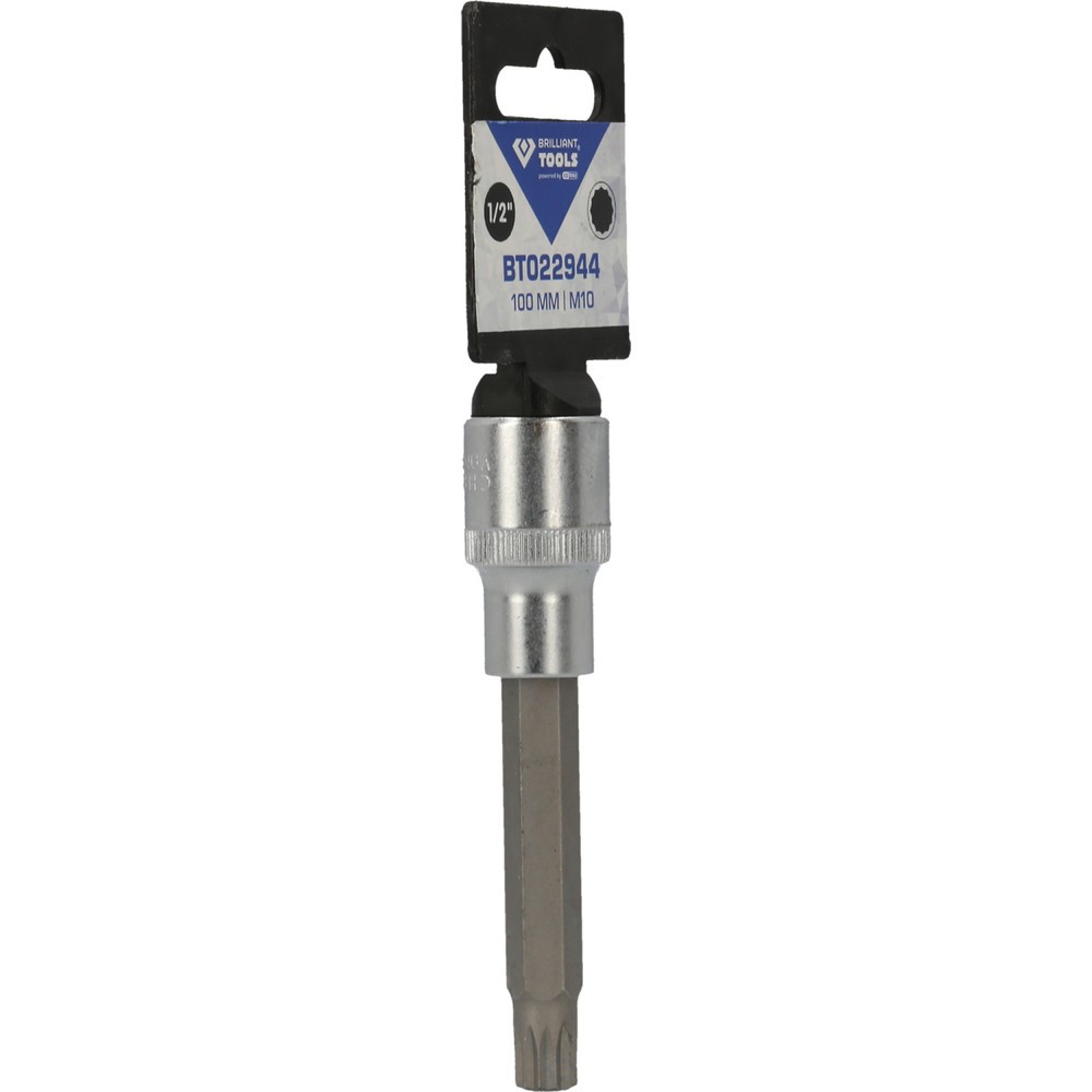 Produktabbildung Nr. 9: BRILLIANT TOOLS 1/2" Vielzahn-Bit-Stecknuss, 100 mm lang, M10