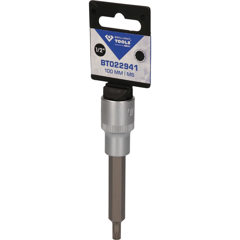 Produktabbildung Nr. 5: BRILLIANT TOOLS 1/2" Vielzahn-Bit-Stecknuss, 100 mm lang, M6