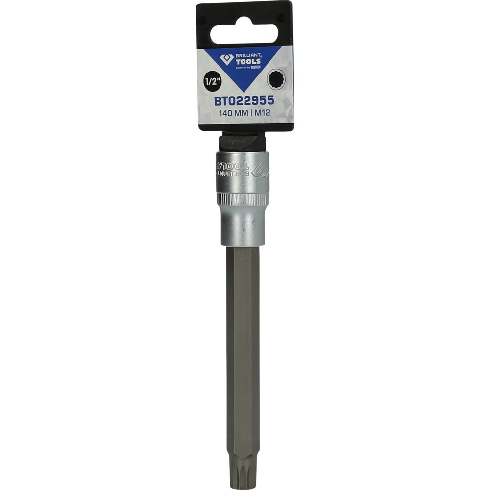 Produktabbildung Nr. 6: BRILLIANT TOOLS 1/2" Vielzahn-Bit-Stecknuss, 140 mm lang, M12