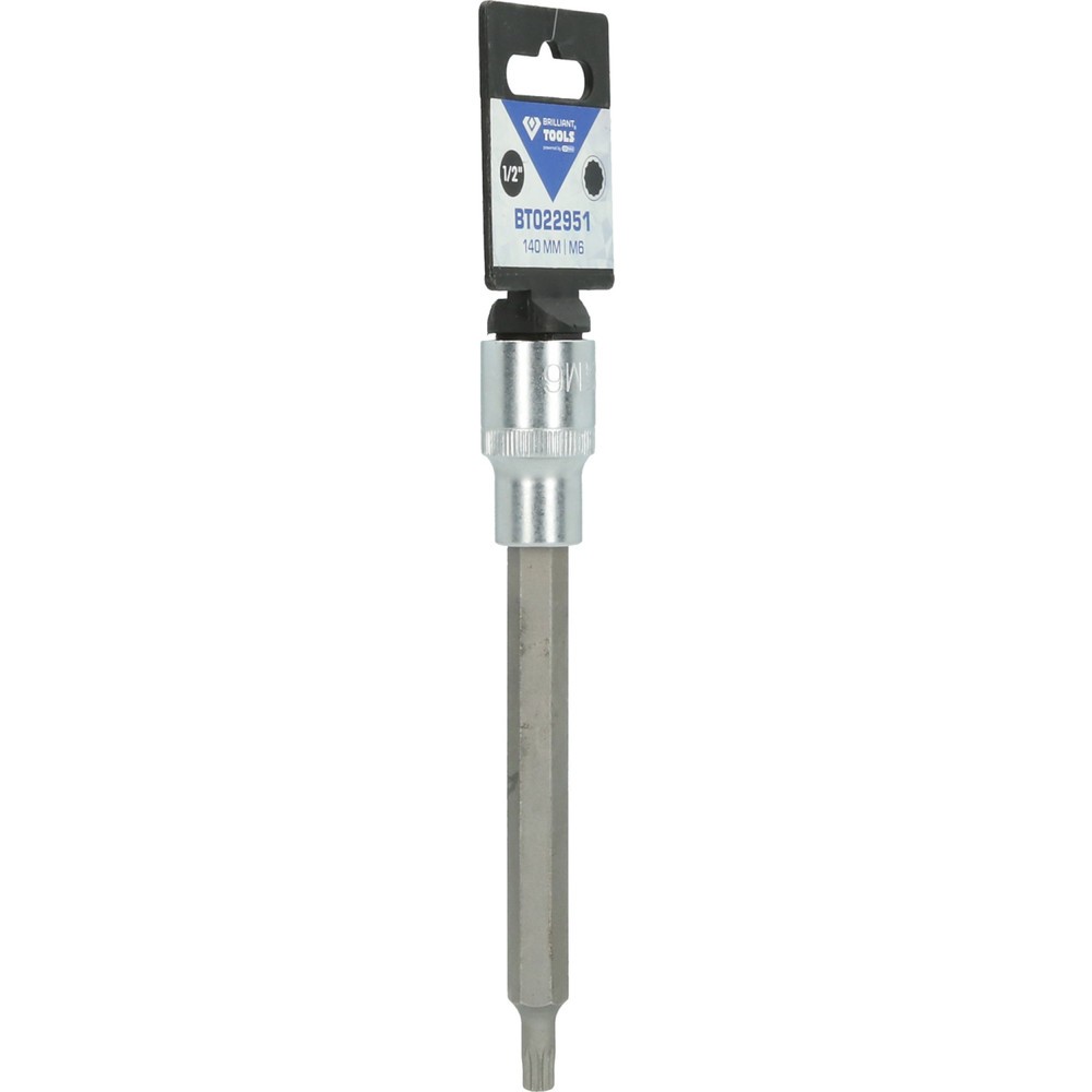 Produktabbildung Nr. 8: BRILLIANT TOOLS 1/2" Vielzahn-Bit-Stecknuss, 140 mm lang, M6