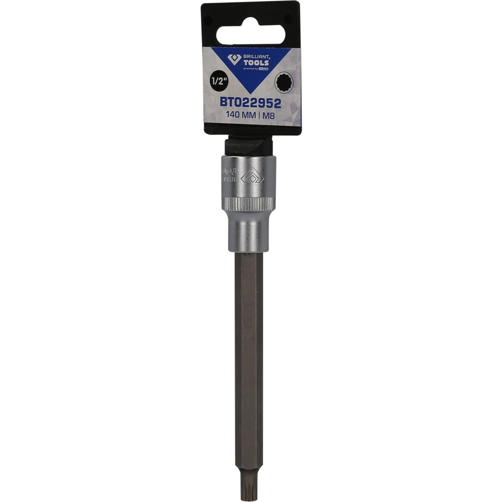Produktabbildung Nr. 5: BRILLIANT TOOLS 1/2" Vielzahn-Bit-Stecknuss, 140 mm lang, M8
