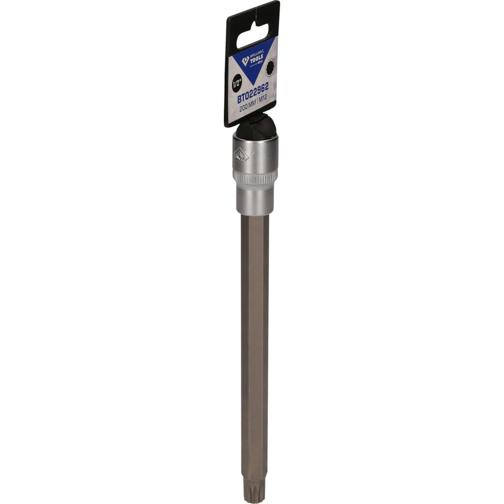 Produktabbildung Nr. 8: BRILLIANT TOOLS 1/2" Vielzahn-Bit-Stecknuss, 200 mm lang, M12