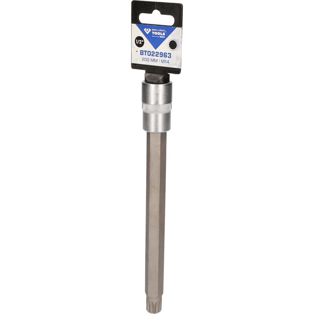 Produktabbildung Nr. 6: BRILLIANT TOOLS 1/2" Vielzahn-Bit-Stecknuss, 200 mm lang, M14