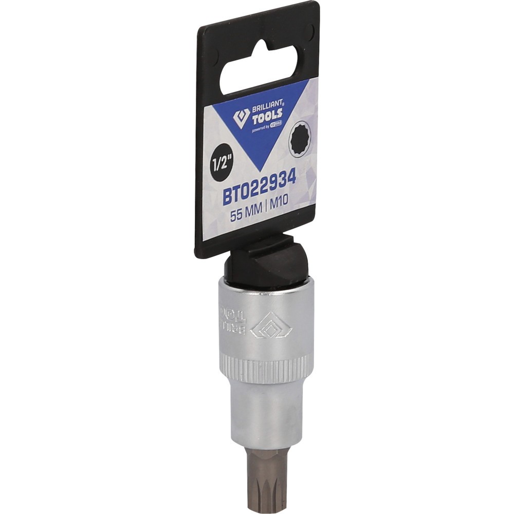 Produktabbildung Nr. 8: BRILLIANT TOOLS 1/2" Vielzahn-Bit-Stecknuss, 55 mm lang, M10