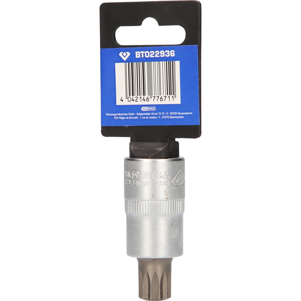 Produktabbildung Nr. 7: BRILLIANT TOOLS 1/2" Vielzahn-Bit-Stecknuss, 55 mm lang, M14