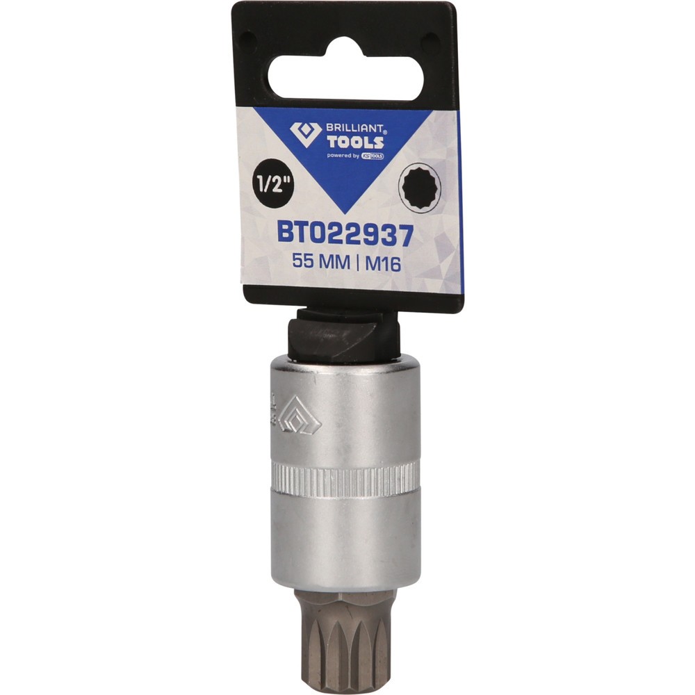 Produktabbildung Nr. 5: BRILLIANT TOOLS 1/2" Vielzahn-Bit-Stecknuss, 55 mm lang, M16