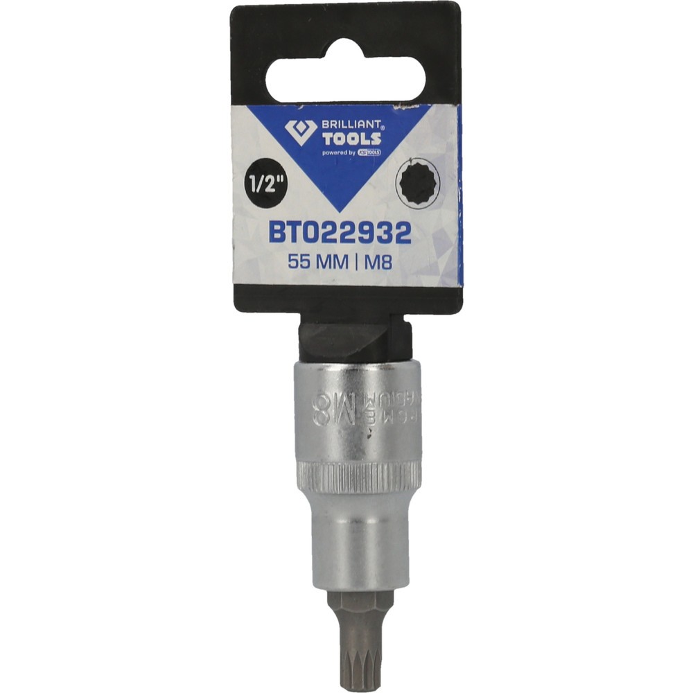 Produktabbildung Nr. 5: BRILLIANT TOOLS 1/2" Vielzahn-Bit-Stecknuss, 55 mm lang, M8
