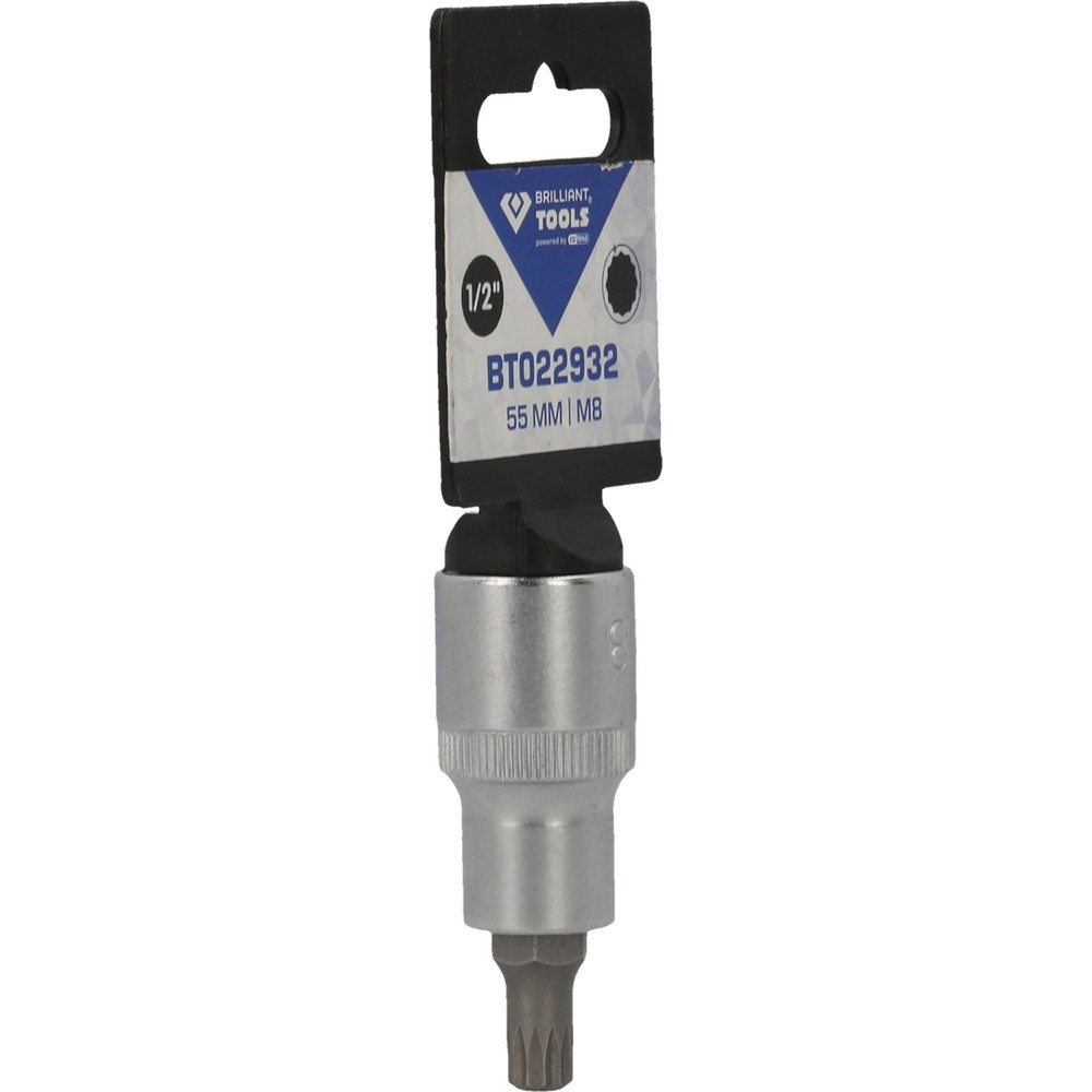 Produktabbildung Nr. 8: BRILLIANT TOOLS 1/2" Vielzahn-Bit-Stecknuss, 55 mm lang, M8