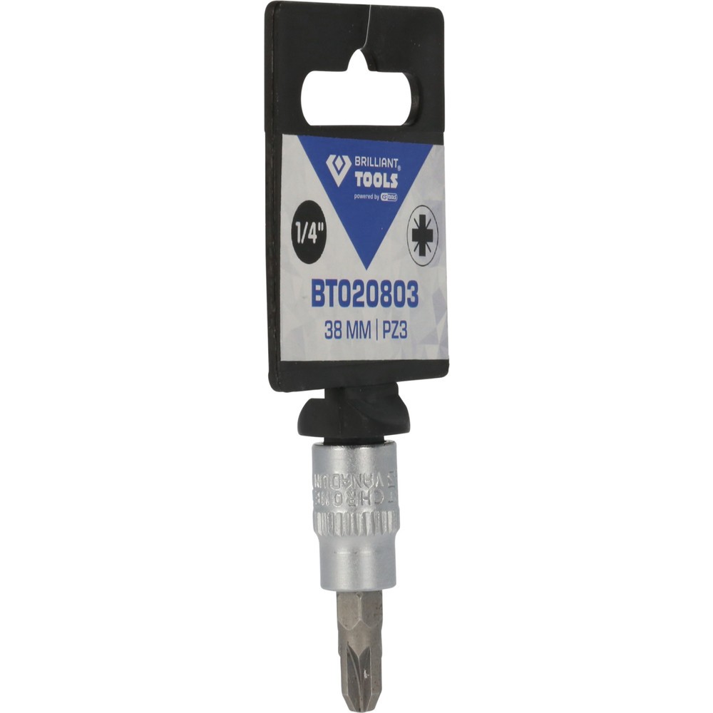 Produktabbildung Nr. 9: BRILLIANT TOOLS 1/4" PZ Kreuzschlitz Bit-Stecknuss, PZ3