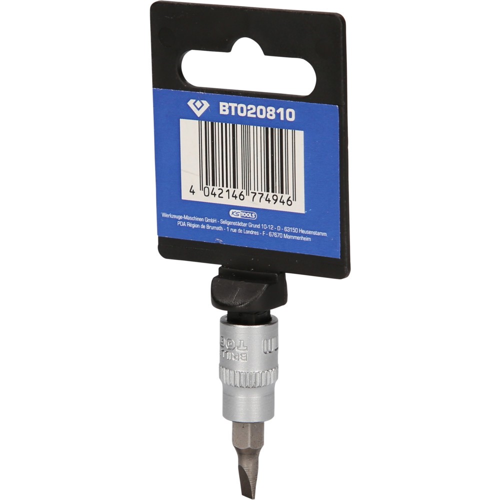 Produktabbildung Nr. 8: BRILLIANT TOOLS 1/4" Schlitz Bit-Stecknuss, 0,8 x 4 mm