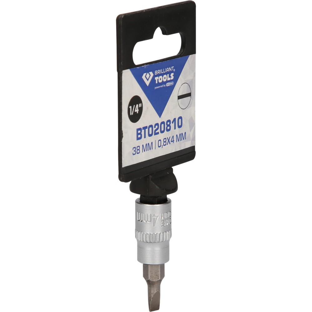 Produktabbildung Nr. 9: BRILLIANT TOOLS 1/4" Schlitz Bit-Stecknuss, 0,8 x 4 mm