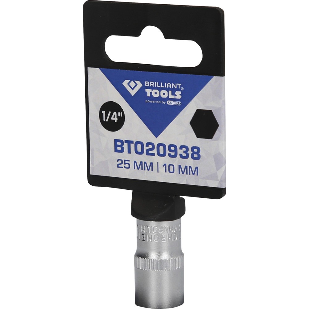 Produktabbildung Nr. 5: BRILLIANT TOOLS 1/4" Sechskant-Stecknuss, 10 mm