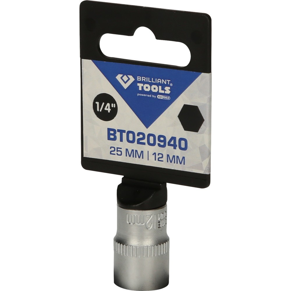 Produktabbildung Nr. 5: BRILLIANT TOOLS 1/4" Sechskant-Stecknuss, 12 mm