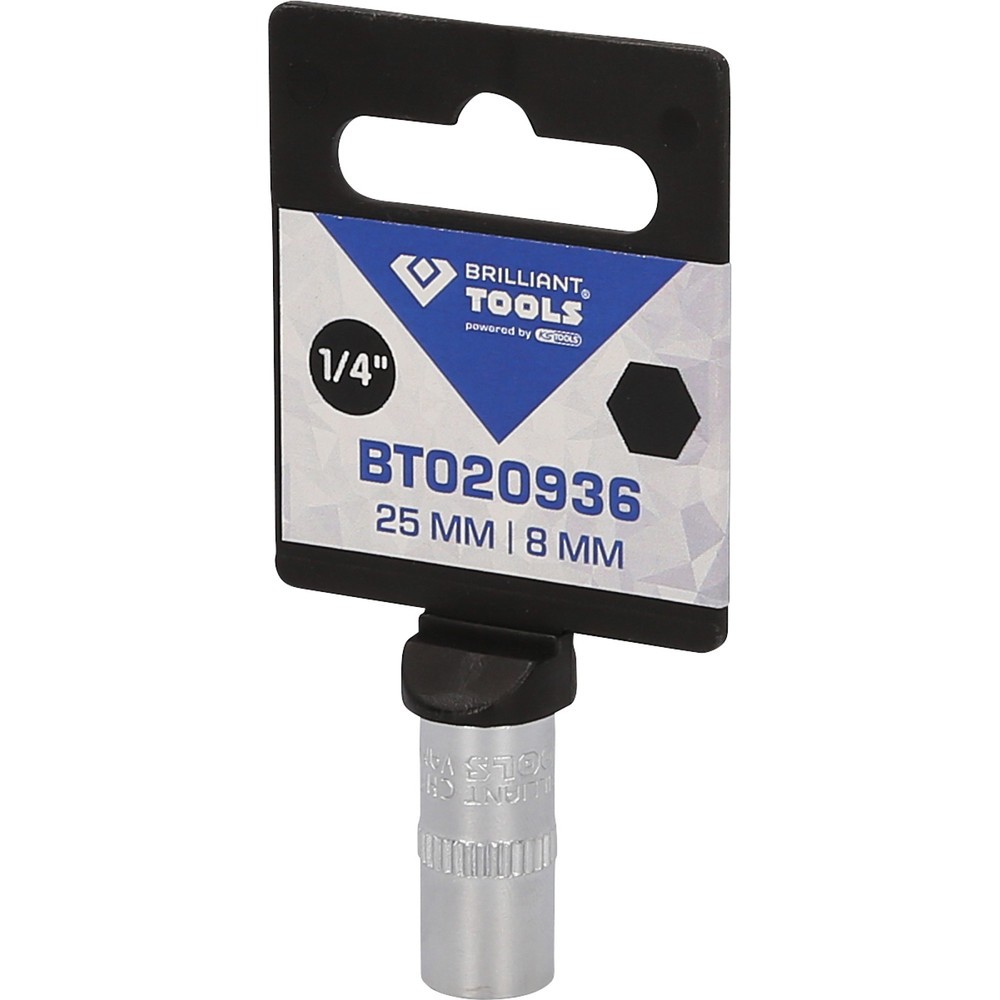 Produktabbildung Nr. 5: BRILLIANT TOOLS 1/4" Sechskant-Stecknuss, 8 mm