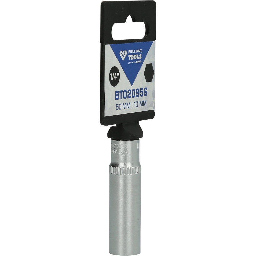 Produktabbildung Nr. 8: BRILLIANT TOOLS 1/4" Sechskant-Stecknuss, lange Ausführung, 10 mm